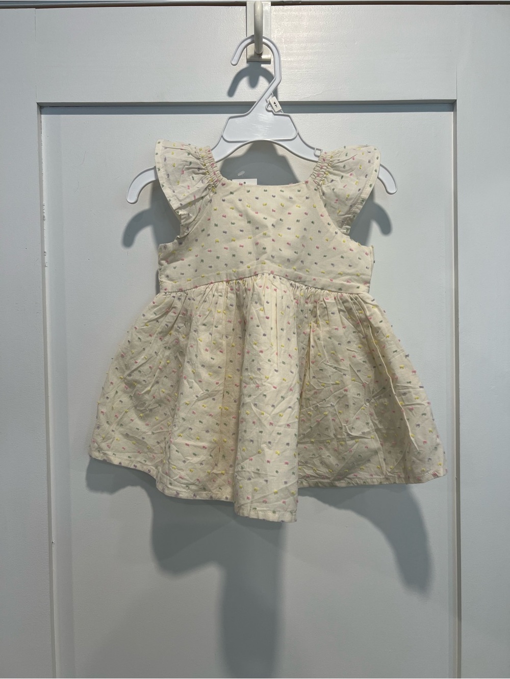 GAP Cream Sundress with Tiny Multicolor Floral Print